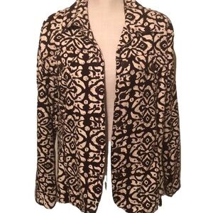 Bechamel jacket, brown and beige abstract, lg